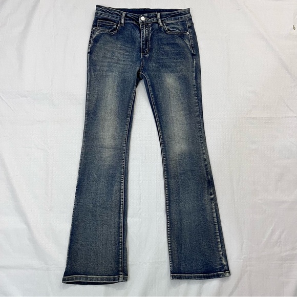 SHEIN Denim - SHEIN Dark Blue Flare Jeans size large